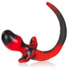 Oxballs Plug Queue Puppy Tail Bulldog 11.5 x 6 cm Rouge